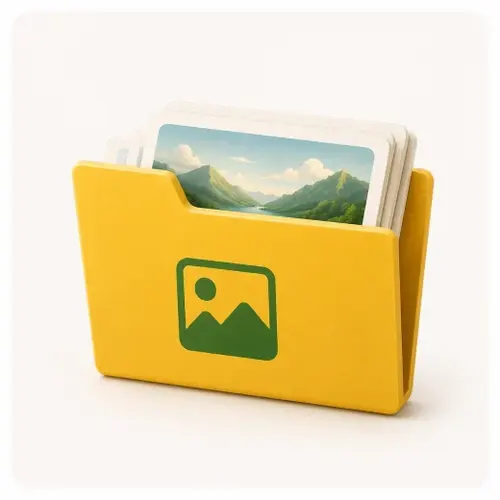 Yellow folder product card